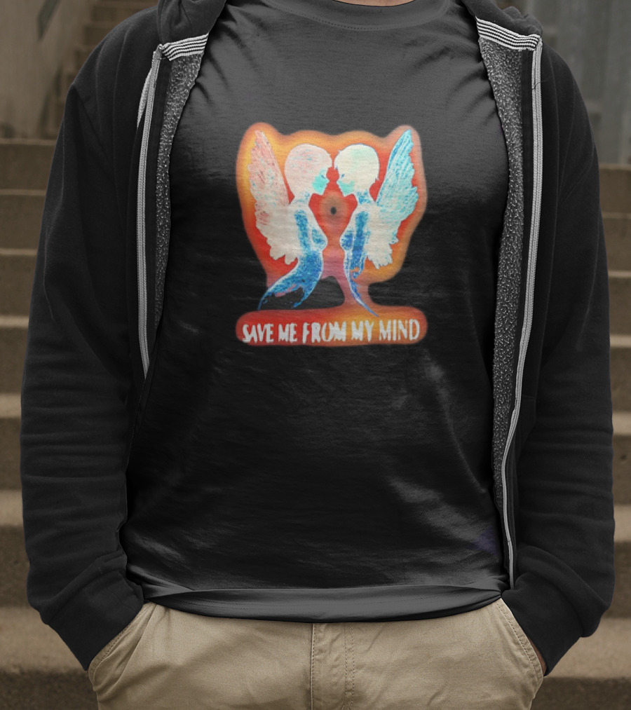 Angel Save Me From My Mind Wings Reflection T-Shirt