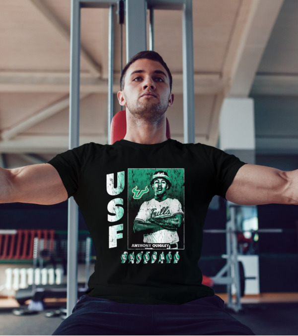 USF Bulls Anthony Quigley Baseball Vintage NCAA Division I T-Shirt
