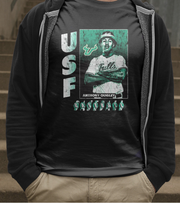 USF Bulls Anthony Quigley Baseball Vintage NCAA Division I T-Shirt
