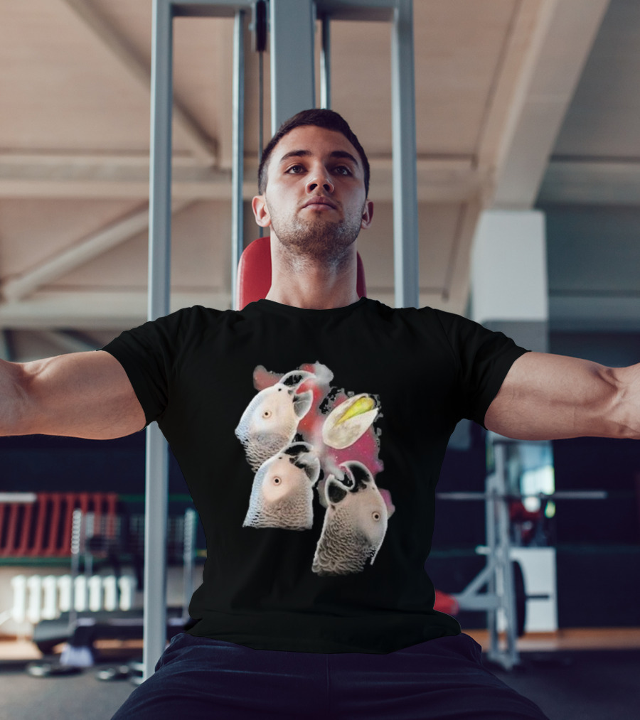Apollo And Frens Three Cockatoos With Moon And Space Theme T-Shirt