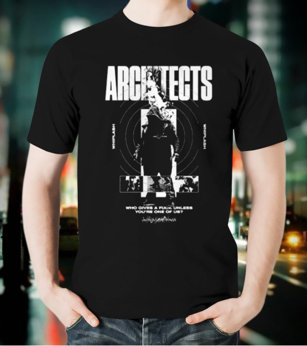 Architects Whiplash Flame Target Circles And Who Cries A Flame Fades You’re One Of Us Text T-Shirt