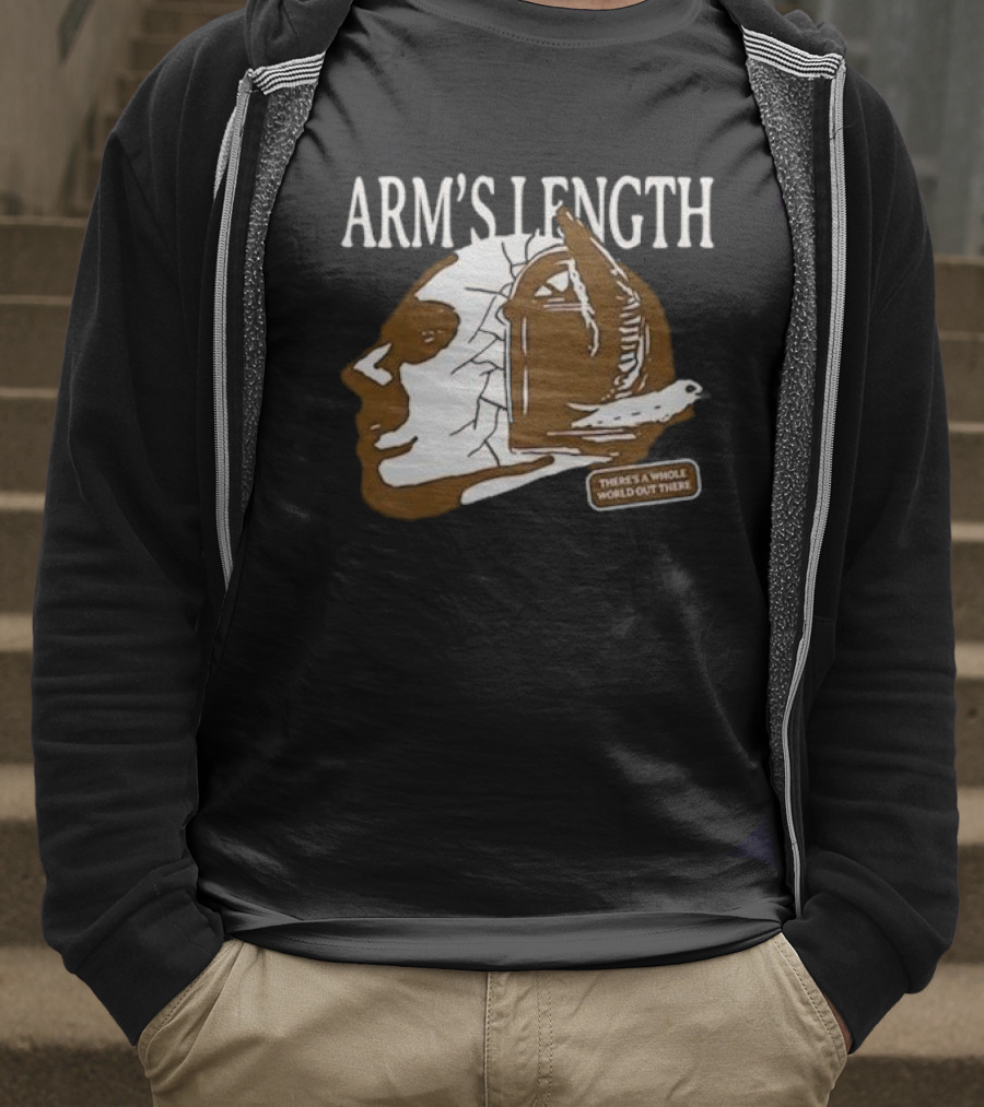Arm’s Length Headphone Concept There’s A Whole World Out There T-Shirt