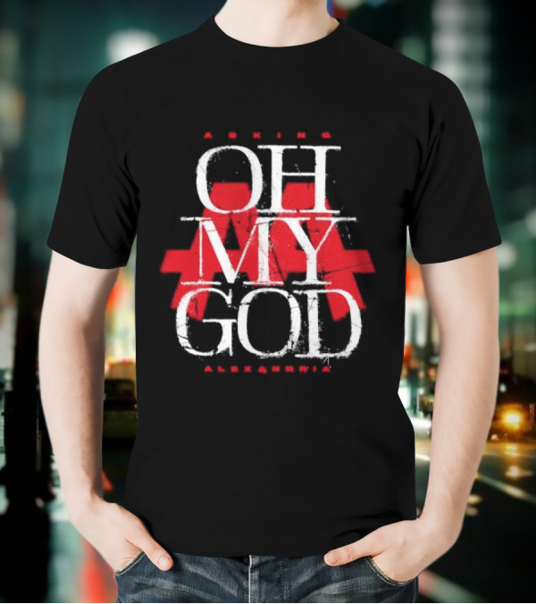 Asking Alexandria Oh My God Red Text Design AA T-Shirt