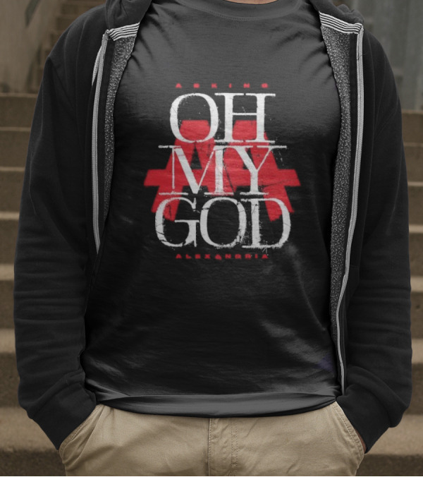 Asking Alexandria Oh My God Red Text Design AA T-Shirt