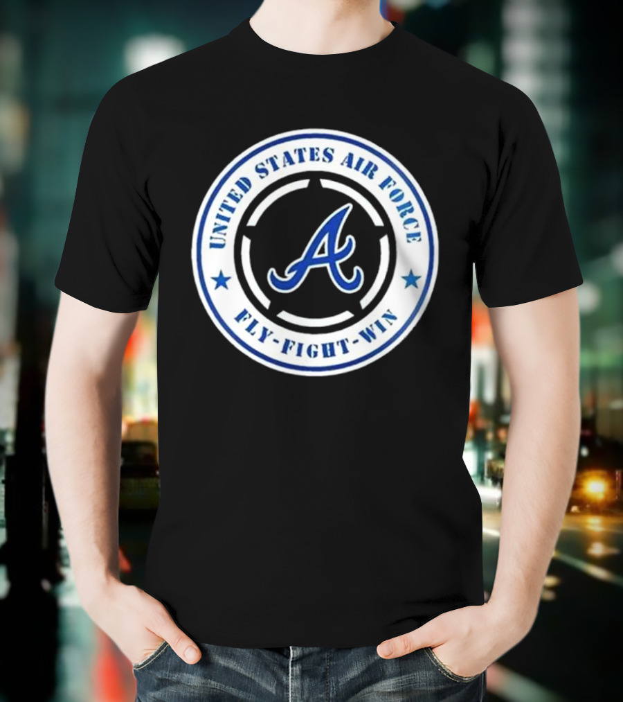 Atlanta Braves United States Air Force Fly Fight Win Military Appreciation Night 2025 T-Shirt