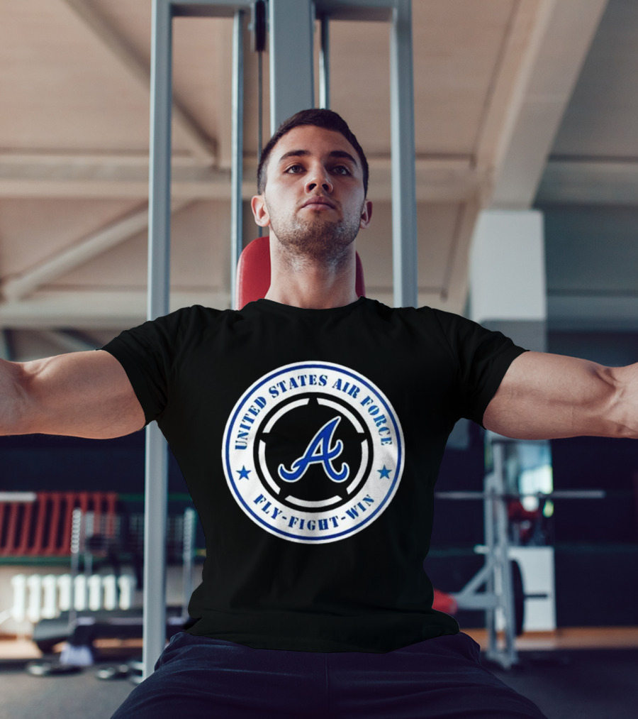 Atlanta Braves United States Air Force Fly Fight Win Military Appreciation Night 2025 T-Shirt