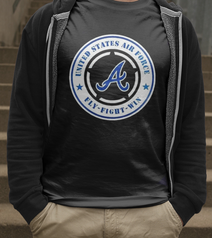 Atlanta Braves United States Air Force Fly Fight Win Military Appreciation Night 2025 T-Shirt