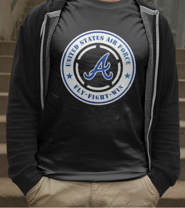 Atlanta Braves United States Air Force Fly Fight Win Military Appreciation Night 2025 T-Shirt