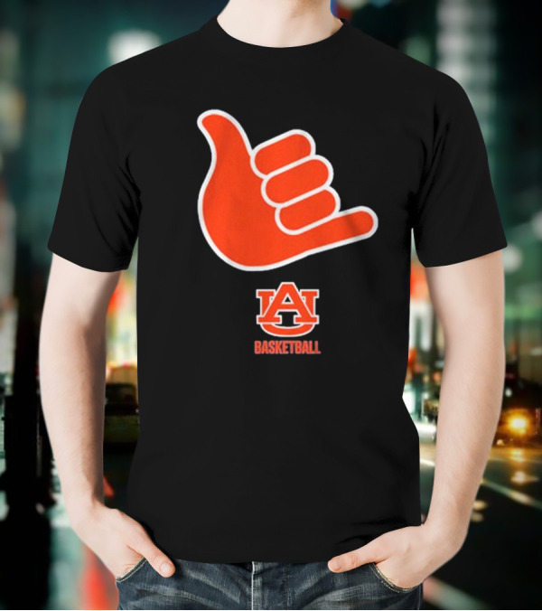 Auburn Basketball AU Shaka Hand Sign T-Shirt