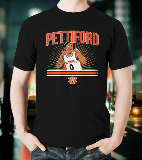 Auburn Basketball Pettiford 0 Auburn University Basketball Star T-Shirt
