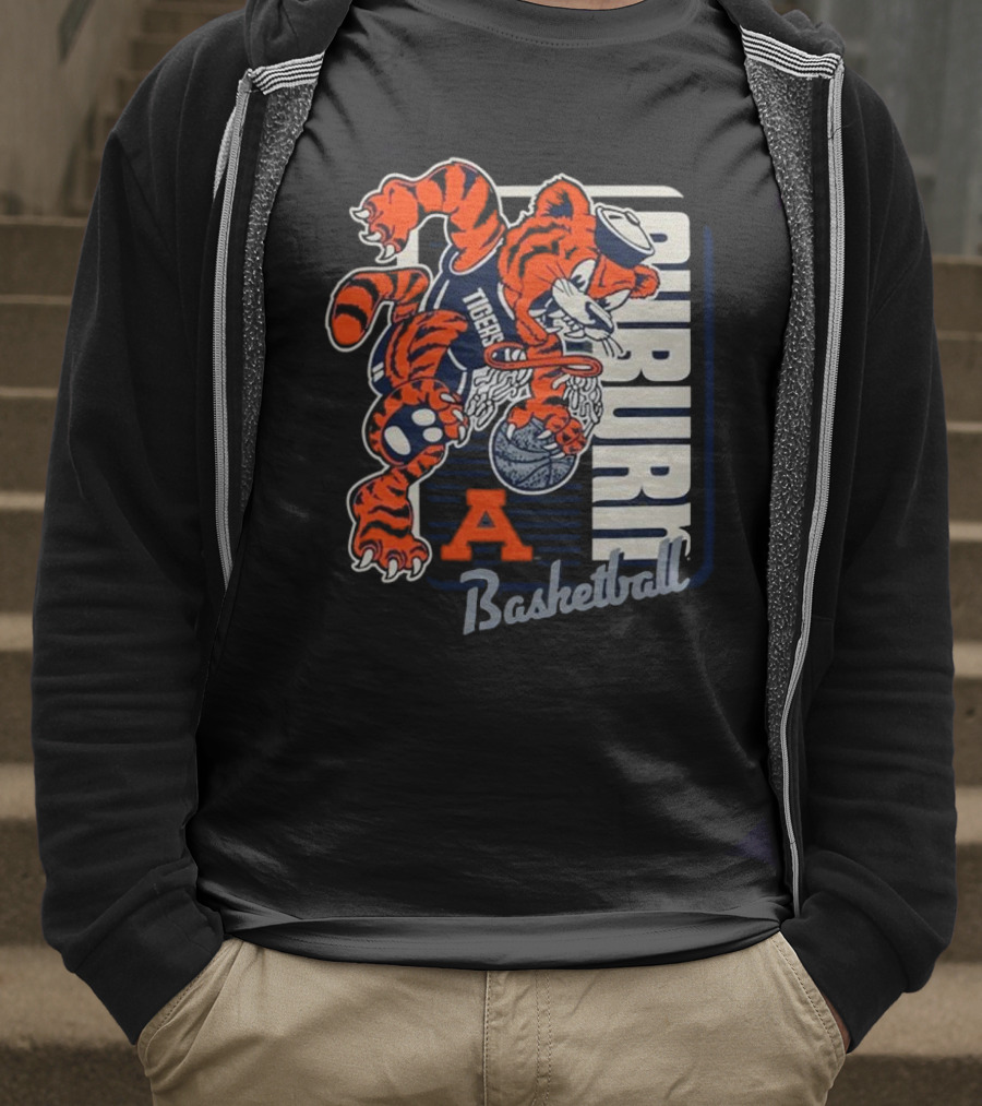 Auburn Tigers Basketball Mascot Dunk Tiger 2025 T-Shirt