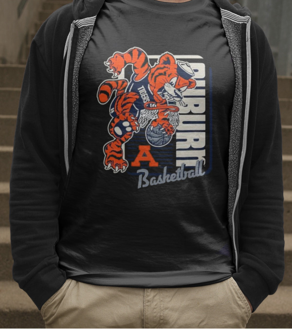 Auburn Tigers Basketball Mascot Dunk Tiger 2025 T-Shirt