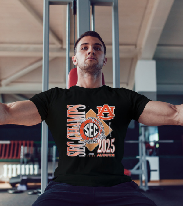 Auburn Tigers SEC Champs 2025 Basketball Victory T-Shirt