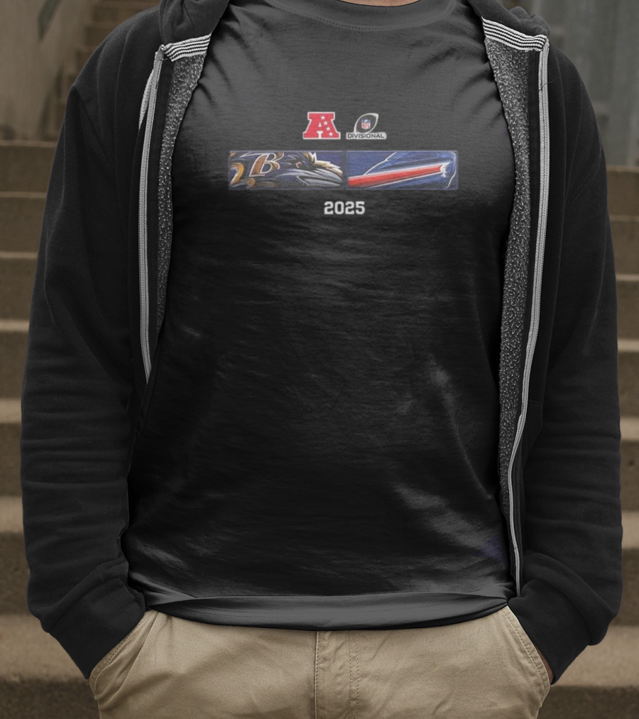 Baltimore Ravens Buffalo Bills 2025 AFC Divisional Matchup T-Shirt