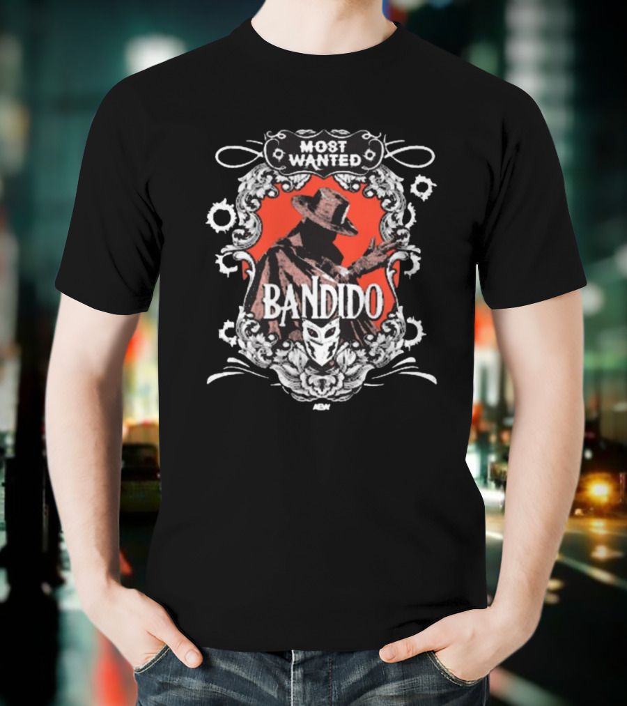 Bandido Most Wanted Masked Man AEW 2025 T-Shirt