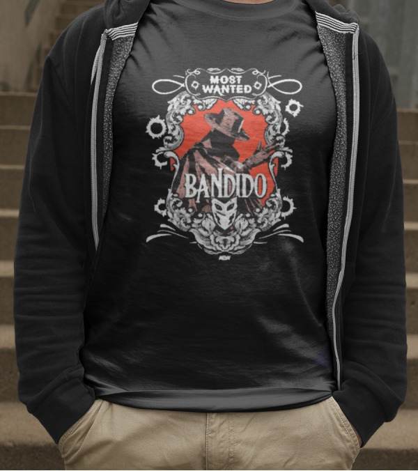 Bandido Most Wanted Masked Man AEW 2025 T-Shirt