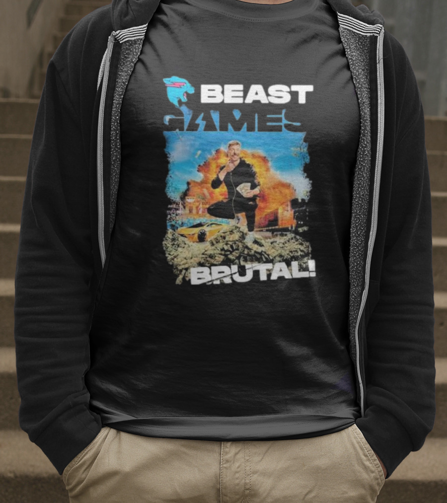 Beast Games Brutal Explosive Action Scene T-Shirt
