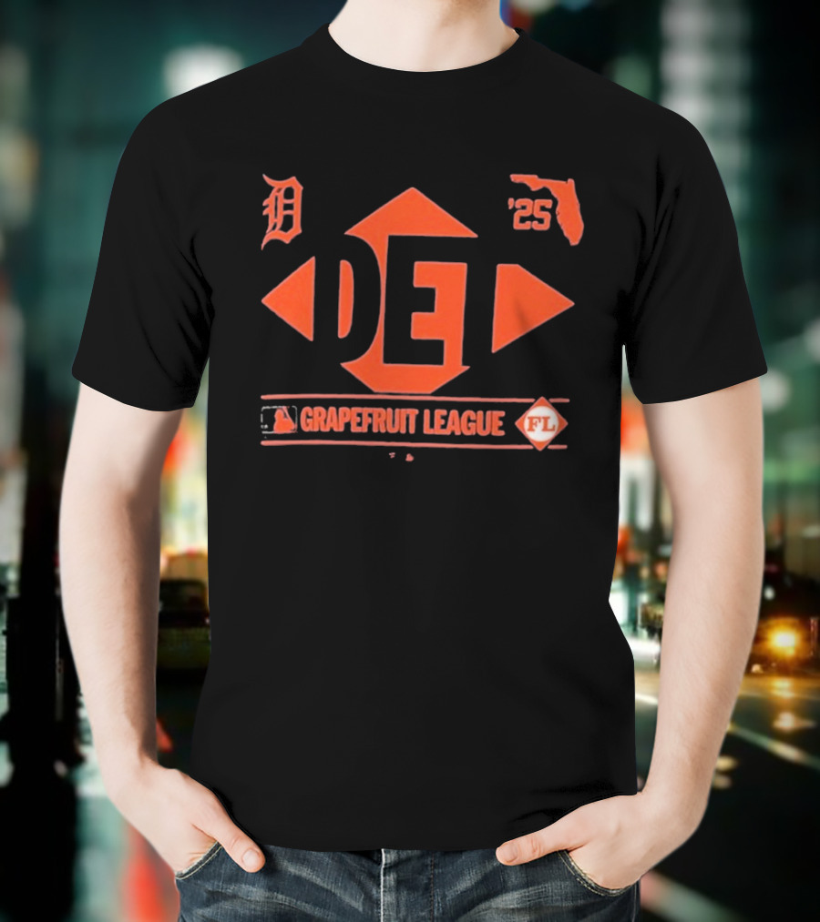 Detroit Tigers Spring Training 2025 Grapefruit League FL Icon T-Shirt