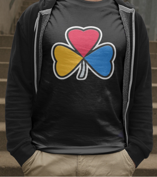 Pittsburgh Steelers Steel Shamrock Heart Colors T-Shirt