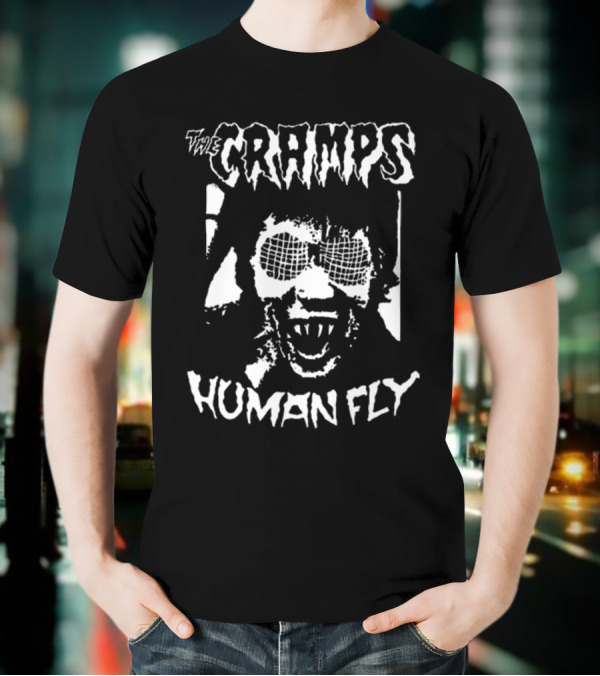 Big Bronson Reed Wearing The Cramps Human Fly The Cramps Human Fly T-Shirt