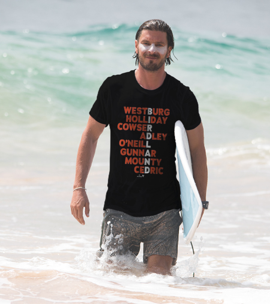 WESTBURG HOLLIDAY COWSER ADLEY O'NEILL GUNNAR MOUNTY CEDRIC BIRDLAND 2025 T-Shirt