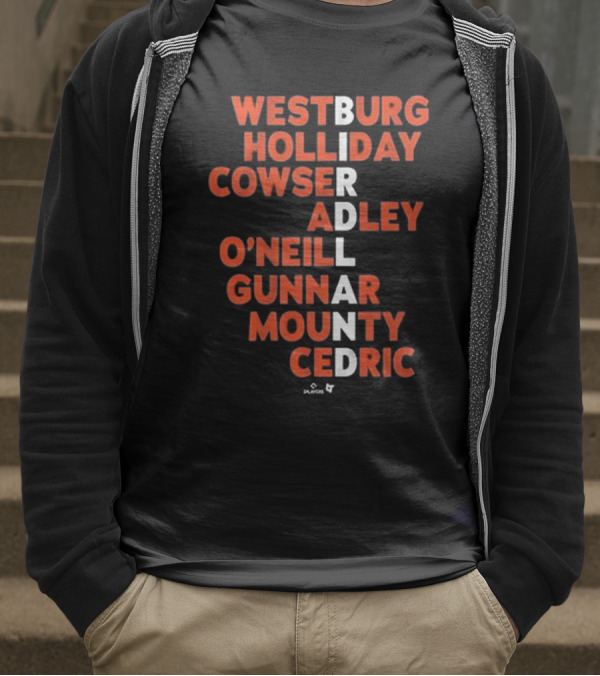 WESTBURG HOLLIDAY COWSER ADLEY O'NEILL GUNNAR MOUNTY CEDRIC BIRDLAND 2025 T-Shirt