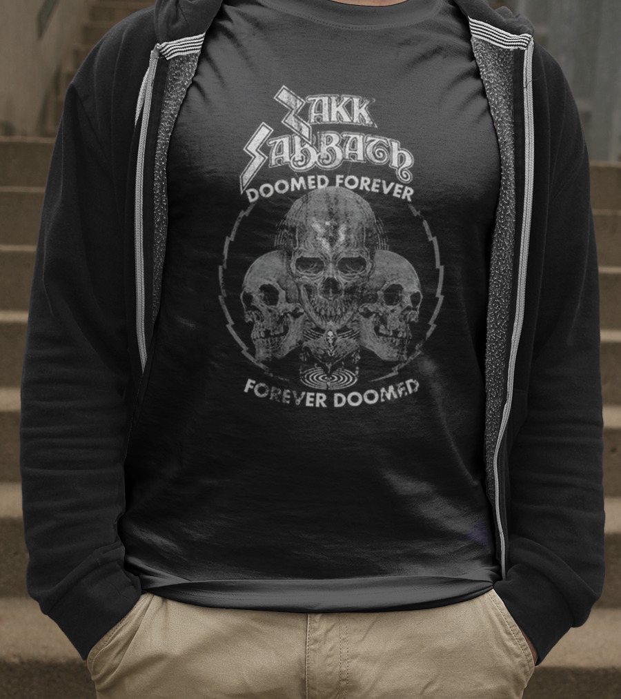 Black Label Society Zakk Sabbath Forever Doomed Skulls T-Shirt