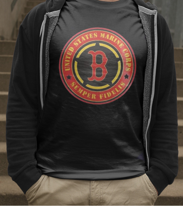 Boston Red Sox MLB United States Marine Corps Semper Fidelis Military Appreciation Night 2025 T-Shirt