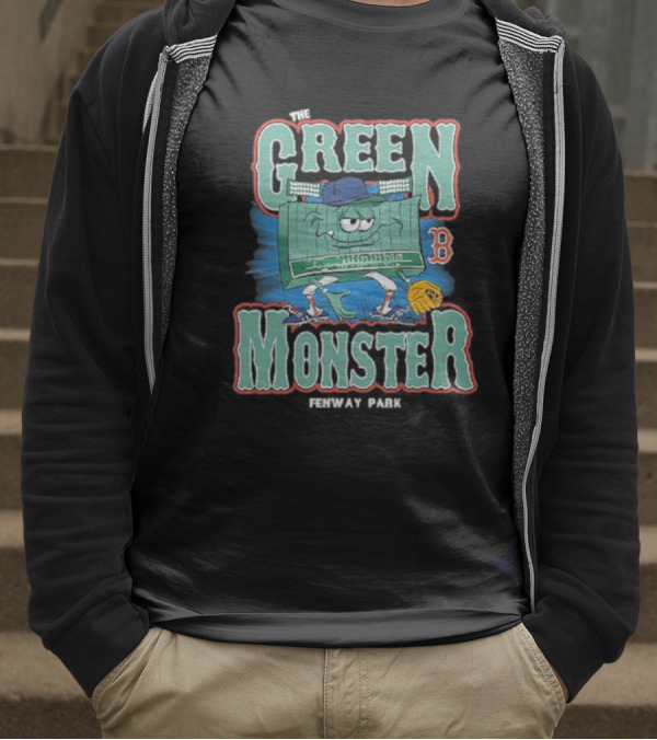 The Green Monster Fenway Park Boston Red Sox Baseball Character T-Shirt