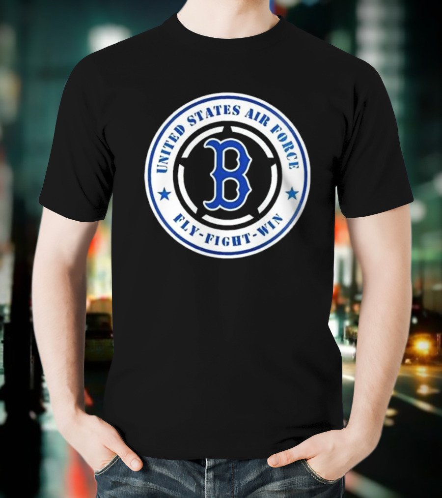 Boston Red Sox United States Air Force Fly Fight Win 2025 Military Appreciation Night T-Shirt