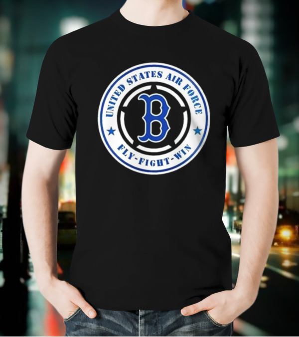 Boston Red Sox United States Air Force Fly Fight Win 2025 Military Appreciation Night T-Shirt
