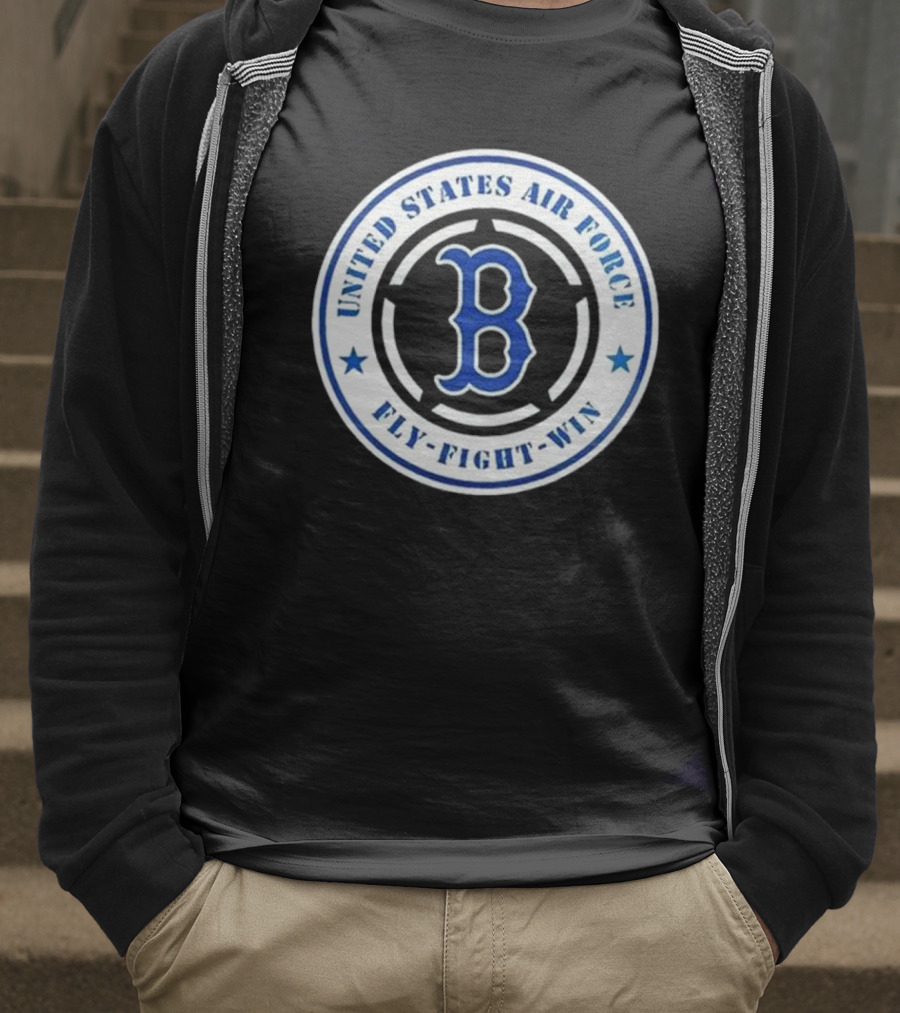 Boston Red Sox United States Air Force Fly Fight Win 2025 Military Appreciation Night T-Shirt
