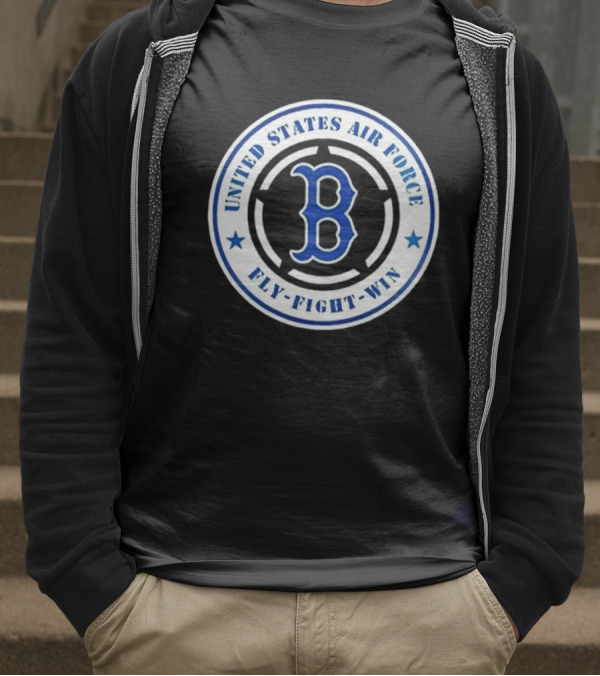 Boston Red Sox United States Air Force Fly Fight Win 2025 Military Appreciation Night T-Shirt