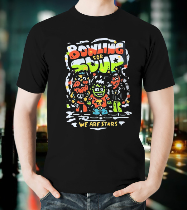 Bowling For Soup We Are Stars Cartoon Characters Colorful Artwork T-Shirt