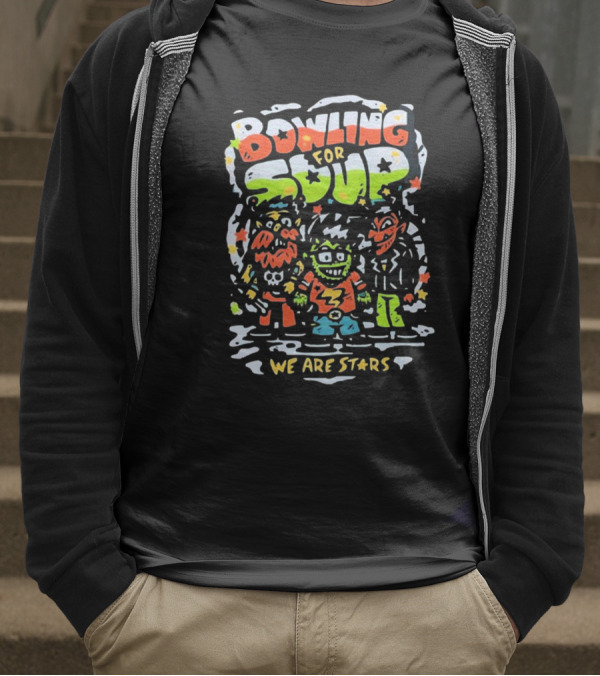 Bowling For Soup We Are Stars Cartoon Characters Colorful Artwork T-Shirt