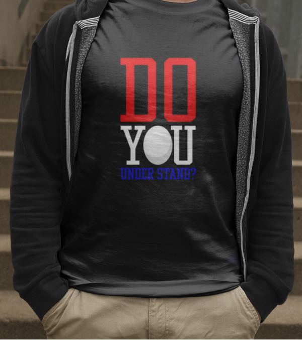 Brendan Cobbina Wearing Do You Understand T-Shirt