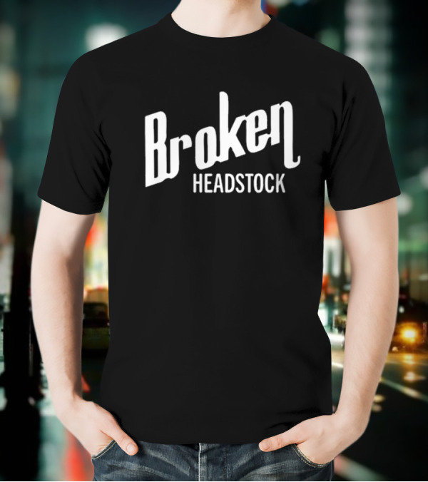 Broken Headstock Vintage Style Text T-Shirt