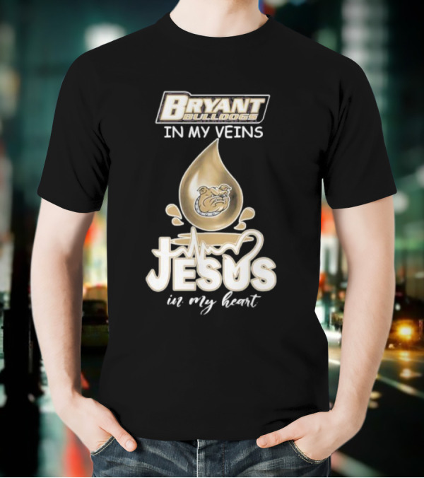 Bryant Bulldogs In My Veins Jesus In My Heart T-Shirt