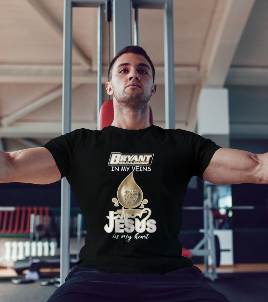 Bryant Bulldogs In My Veins Jesus In My Heart T-Shirt