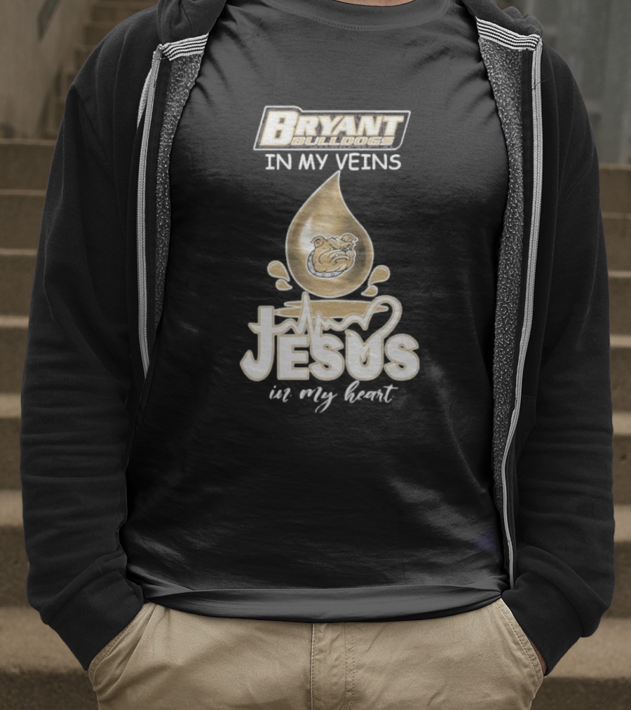 Bryant Bulldogs In My Veins Jesus In My Heart T-Shirt