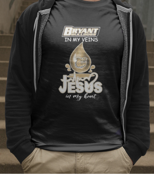 Bryant Bulldogs In My Veins Jesus In My Heart T-Shirt