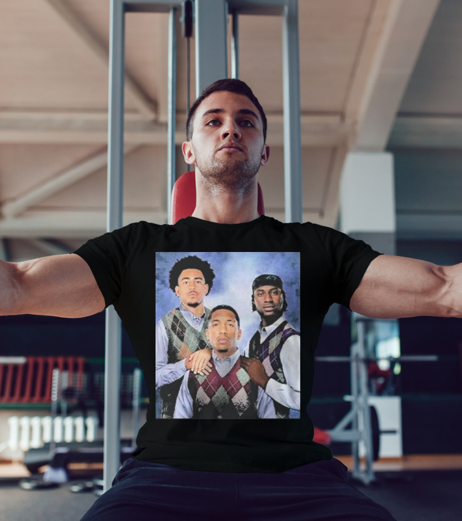 Bryce Young Chuba Hubbard Xavier Legette Vintage Argyle Sweater Step Brothers Look T-Shirt