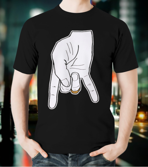 BTHO T.u. Horns Down Hand Gesture T-Shirt