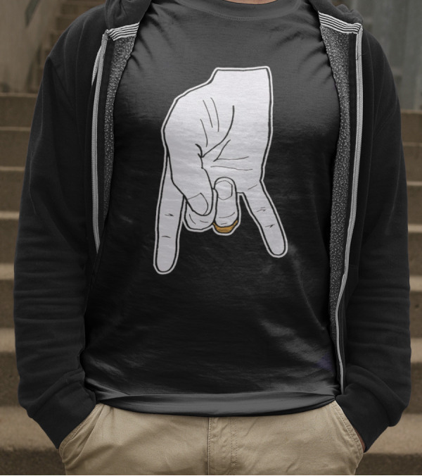 BTHO T.u. Horns Down Hand Gesture T-Shirt