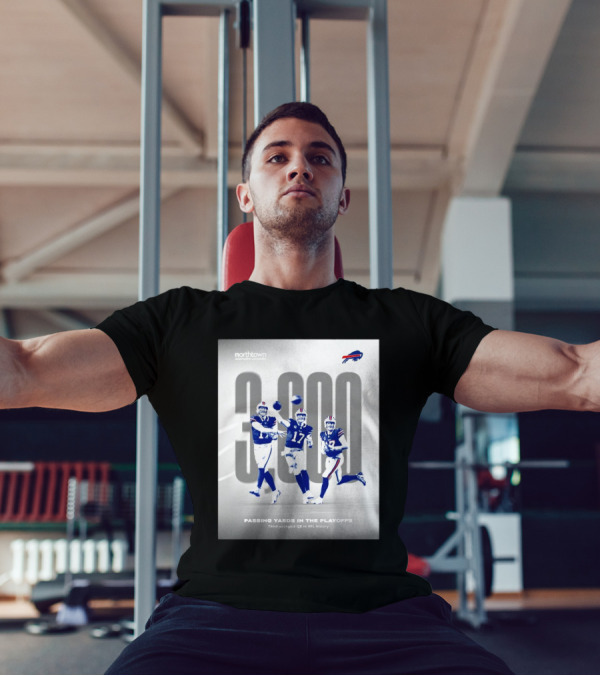 Buffalo Bills 3000 Passing Yards In The Playoffs Third-Youngest QB In NFL History T-Shirt