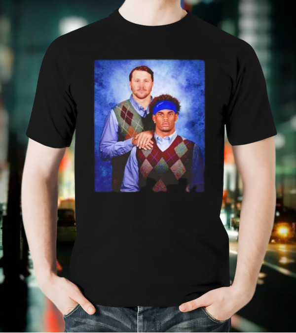 Buffalo Bills Josh Allen Keon Coleman Step Brothers T-Shirt