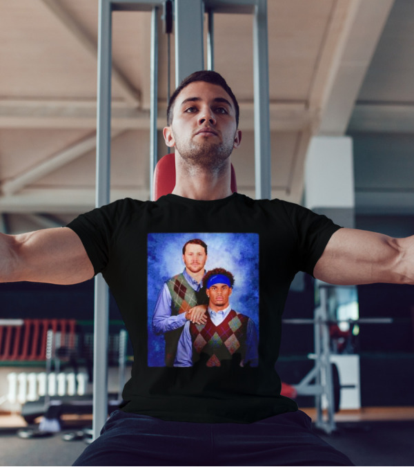 Buffalo Bills Josh Allen Keon Coleman Step Brothers T-Shirt