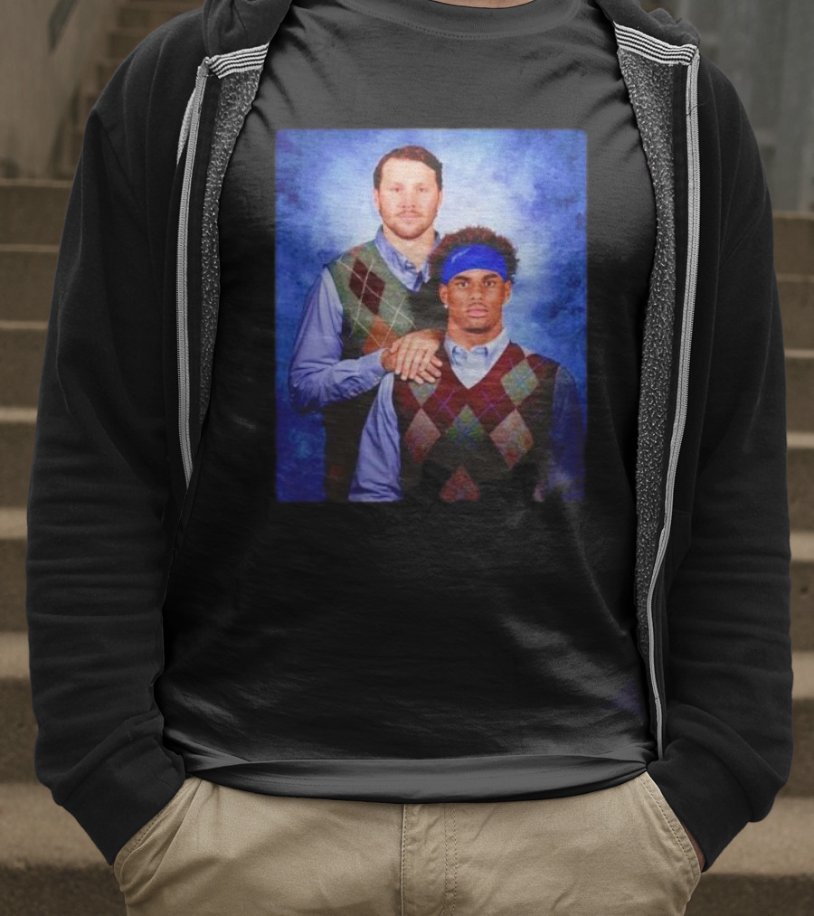 Buffalo Bills Josh Allen Keon Coleman Step Brothers T-Shirt