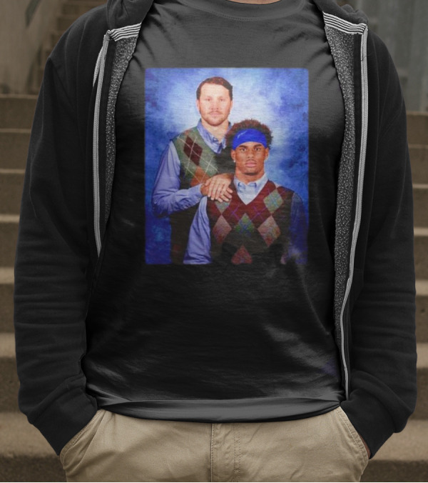 Buffalo Bills Josh Allen Keon Coleman Step Brothers T-Shirt