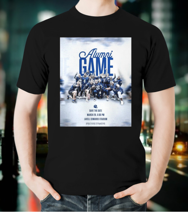 BYU Cougars Alumni Game Save The Date March 28 Lavell Edwards Stadium T-Shirt